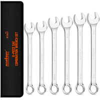 6Pc Extra Big Imperial Combination Spanner Ring Open Ended Combo Wrench Work - ElectronX Plus