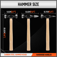 7 Piece Car Dent Auto Body Panel Repair Tool Kit Wooden Handles Beating Hammers - ElectronX Plus