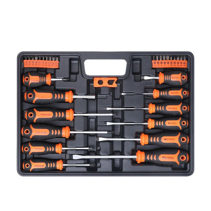 33Pc Magnetic Screwdriver Set Phillips Slotted Pozidrive Torx Power Bits Holder - ElectronX Plus