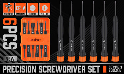 6Pc Precision Screwdriver Set Phillips Slotted Electronic PC Repair Small Driver - ElectronX Plus