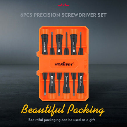 6Pc Precision Screwdriver Set Phillips Slotted Electronic PC Repair Small Driver - ElectronX Plus