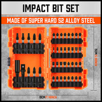 42Pc Impact Screwdriver Bit Set Magnetic Drill Holder Socket Drilling Adapter - ElectronX Plus