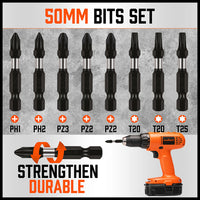 42Pc Impact Screwdriver Bit Set Magnetic Drill Holder Socket Drilling Adapter - ElectronX Plus