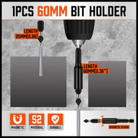 42Pc Impact Screwdriver Bit Set Magnetic Drill Holder Socket Drilling Adapter - ElectronX Plus