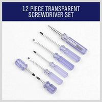 12Pc Screwdriver Set Double Sided Screw Driver Bit Stubby Repair Tool Vanadium - ElectronX Plus