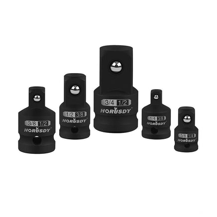 HORUSDY 5Pcs Impact Socket Adapter Set Socket Reducer 1/4  3/8 1/2 Inch Drive - ElectronX Plus