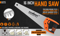 16" Hand Saw Sharp Cut Wood Plastic Cutting Heavy Duty Crosscut Saw 505mm Long - ElectronX Plus