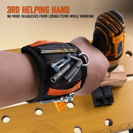 Magnetic Wristband & Universal Socket Grip 7-19mm Magnets Screws Nails Holder - ElectronX Plus