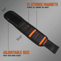 Magnetic Wristband & Universal Socket Grip 7-19mm Magnets Screws Nails Holder - ElectronX Plus