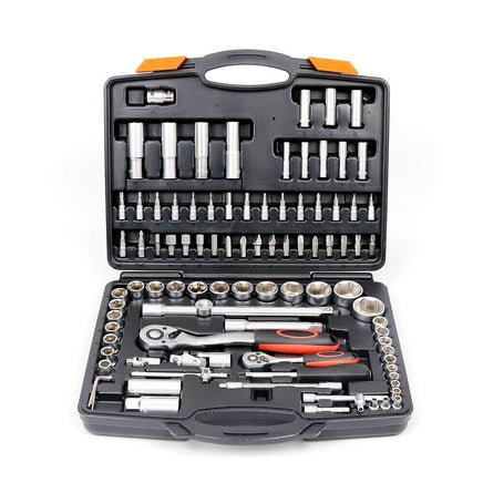 94Pc Socket Ratchet Wrench Set Screwdriver Bits Extension Torx Hex 1/4" 1/2" Dr. - ElectronX Plus