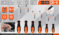 HORUSDY 6Pc Magnetic Screwdriver Set Non-slip Handle Phillips Slotted Tool New - ElectronX Plus