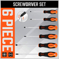 HORUSDY 6Pc Magnetic Screwdriver Set Non-slip Handle Phillips Slotted Tool New - ElectronX Plus