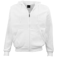 Adult Unisex Zip Plain Fleece Hoodie Jacket - Ultra-Warm, Lightweight, High-Quality Polyester - ElectronX Plus