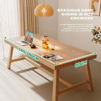 1.8M Solid Wood Dining Table Square Dining Table Dining Table Kitchen Furniture - ElectronX Plus