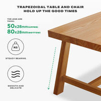 1.8M Solid Wood Dining Table Square Dining Table Dining Table Kitchen Furniture - ElectronX Plus