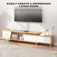 Adjustable TV Stand Entertainment Unit 120-190cm with Storage Drawer Cabinet - ElectronX Plus