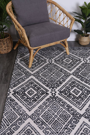 Amritsar Glenfalls Anthracite Tribal Rug 240X330 - ElectronX Plus