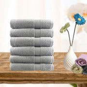 6 piece ultra light cotton face washers in silver - ElectronX Plus