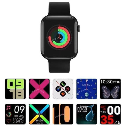 Smart Watch  44mm  Bluetooth call Screen True Multidial Blood Oxygen Game Sports Mode Pro FOR IOS and Android Black with 2 straps - ElectronX Plus