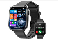 Smart Watch  44mm  Bluetooth call Screen True Multidial Blood Oxygen Game Sports Mode Pro FOR IOS and Android Black with 2 straps - ElectronX Plus