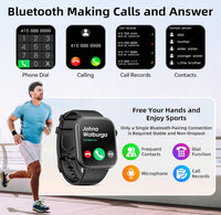 Smart Watch  44mm  Bluetooth call Screen True Multidial Blood Oxygen Game Sports Mode Pro FOR IOS and Android Black with 2 straps - ElectronX Plus