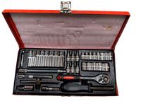 37 Piece Ratchet Socket Wrench Set Screwdriver Bits Extension Hex Chrome Vanadium - ElectronX Plus