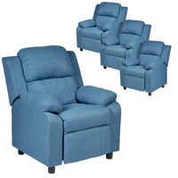 1 Set of 4 Erika Navy Blue Adult Recliner Sofa Chair Blue Lounge Couch Armchair Furniture - ElectronX Plus