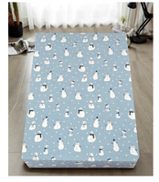 Queen Luxury 100% Cotton Flannelette Fitted Bed Sheet Authentic Flannel - Snowman - ElectronX Plus