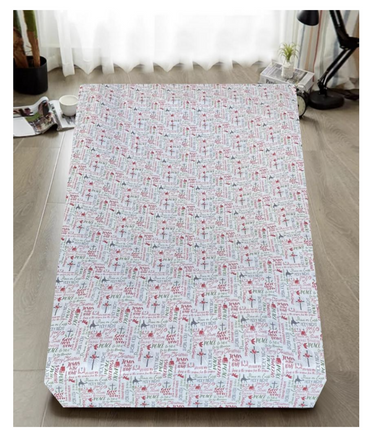 Queen Luxury 100% Cotton Flannelette Fitted Bed Sheet Xmas Flannel - Christmas - ElectronX Plus