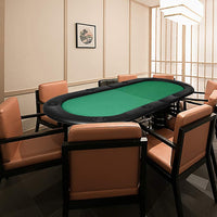 185cm 8 Player Folding Poker Blackjack Table with Cup Holder - ElectronX Plus