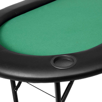 185cm 8 Player Folding Poker Blackjack Table with Cup Holder - ElectronX Plus