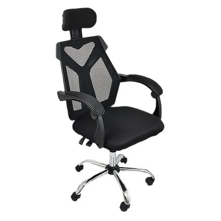 Office Chair Gaming Computer Chairs Mesh Back Foam Seat - Black - ElectronX Plus