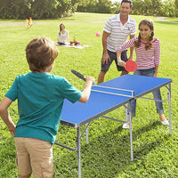 152cm Portable Tennis Table, Folding Ping Pong Table Game Set - ElectronX Plus