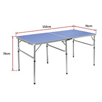 152cm Portable Tennis Table, Folding Ping Pong Table Game Set - ElectronX Plus