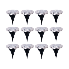 12x Solar Powered LED Buried Inground Recessed Light Garden Outdoor Deck Path - ElectronX Plus