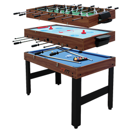 4FT 3-in-1 Games Foosball Soccer Hockey Pool Table - ElectronX Plus