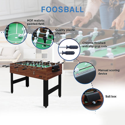 4FT 3-in-1 Games Foosball Soccer Hockey Pool Table - ElectronX Plus