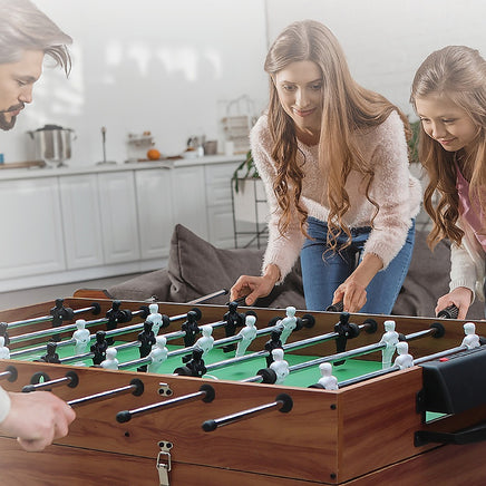 4FT 3-in-1 Games Foosball Soccer Hockey Pool Table - ElectronX Plus