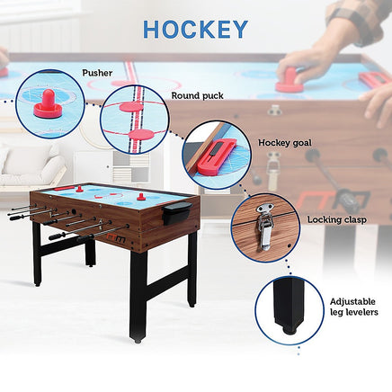 4FT 3-in-1 Games Foosball Soccer Hockey Pool Table - ElectronX Plus