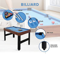 4FT 3-in-1 Games Foosball Soccer Hockey Pool Table - ElectronX Plus