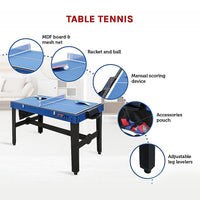 4FT 12-in-1 Combo Games Tables Foosball Soccer Basketball Hockey Pool Table Tennis - ElectronX Plus