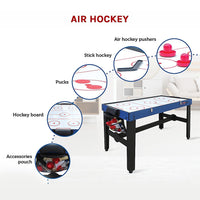 4FT 12-in-1 Combo Games Tables Foosball Soccer Basketball Hockey Pool Table Tennis - ElectronX Plus