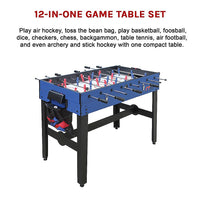 4FT 12-in-1 Combo Games Tables Foosball Soccer Basketball Hockey Pool Table Tennis - ElectronX Plus