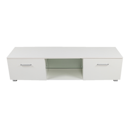 TV Cabinet Entertainment Unit Stand High Gloss Storage Shelf 140cm White - ElectronX Plus