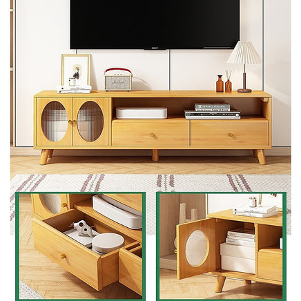 Modern TV Cabinet Entertainment Unit Stand Storage - ElectronX Plus