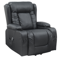 Lift Heated Leather Recliner Electric Massage Chair with USB port - ElectronX Plus