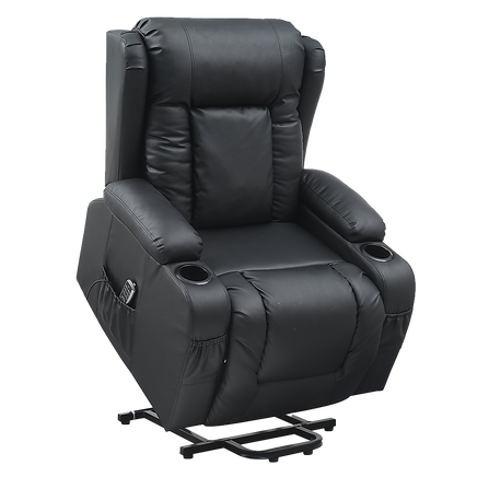 Lift Heated Leather Recliner Electric Massage Chair with USB port - ElectronX Plus