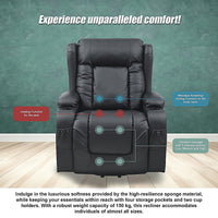 Lift Heated Leather Recliner Electric Massage Chair with USB port - ElectronX Plus