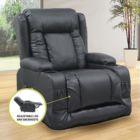 Lift Heated Leather Recliner Electric Massage Chair with USB port - ElectronX Plus