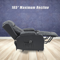 Lift Heated Leather Recliner Electric Massage Chair with USB port - ElectronX Plus